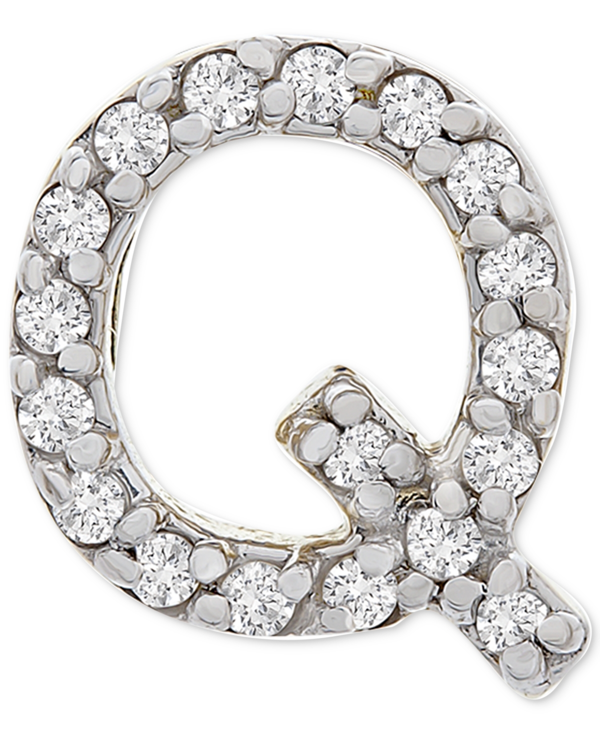 Wrapped Diamond Initial Single Stud Earring (1/20 ct. t.w.) in 14k Created for Macy's - Q