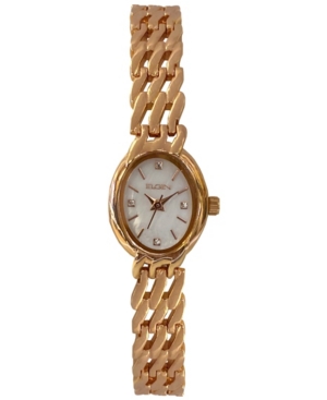 Shop Elgin Women's Rose Gold-tone Slanted Bracelet Watch