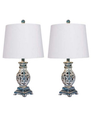 Fangio Lighting Poly Resin Table Lamps Set of 2