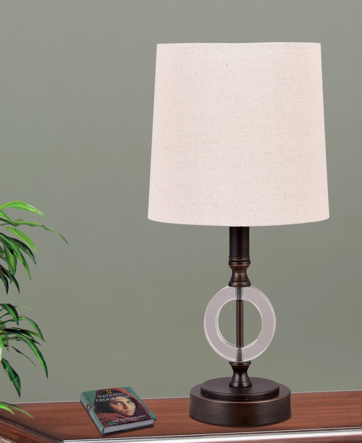 Fangio Lighting Crystal Table Lamps with Usb Port, Set of 2