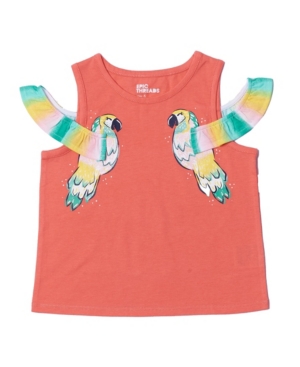 Little Girls Graphic Cold Shoulder Tank Top