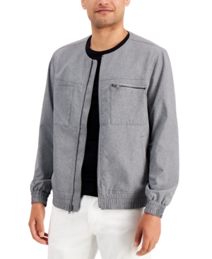 Alfani Men's Collarless Bomber Jacket Created for Macy's