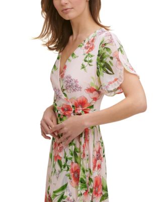 karl lagerfeld floral wrap dress