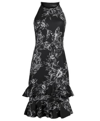 RACHEL Rachel Roy - High-Neck Tiered-Hem Dress