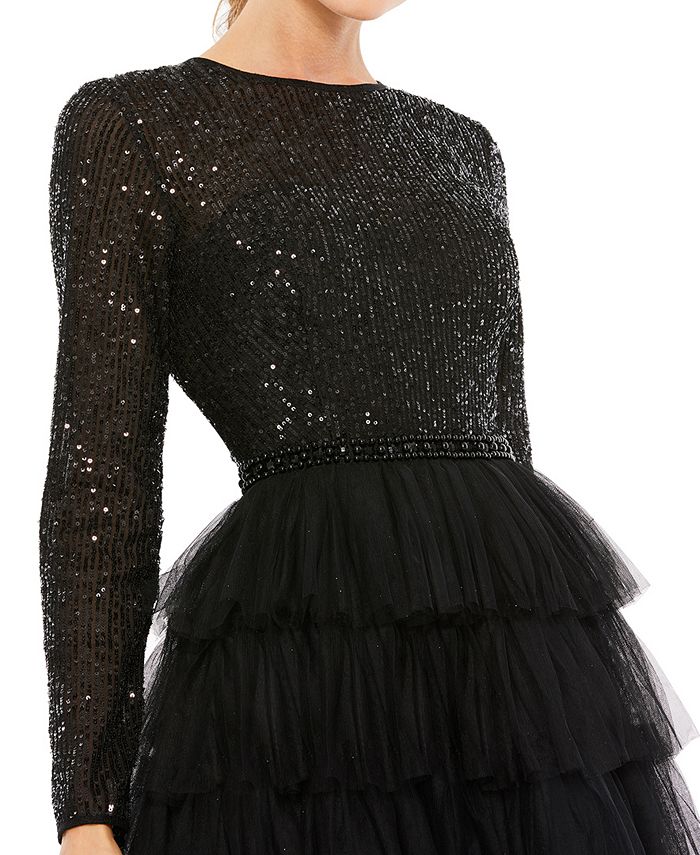 MAC DUGGAL SequinTop ALine Dress Macy's