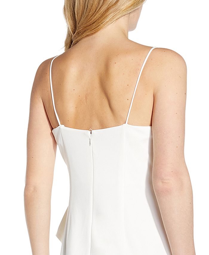 adrianna papell cascading ruffle gown