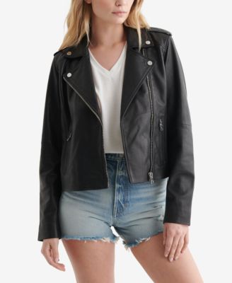 macys womens leather moto jacket