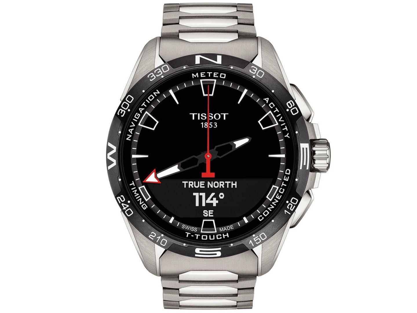 Мужские часы Tissot Swiss T-Touch Connect Solar Titanium Bracelet Smart Watch 48mm — фото 7