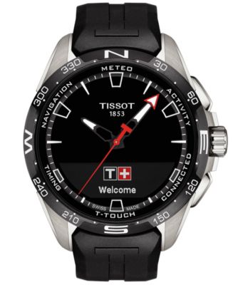 Tissot Men's Swiss T-Touch Connect Solar Black Rubber Strap Smart