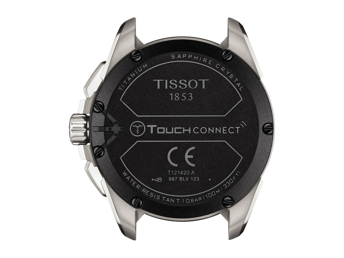 Мужские часы Tissot Swiss T-Touch Connect Solar Red Rubber Strap Smart Watch 48mm — фото 3