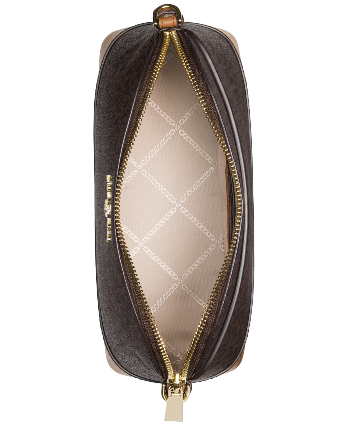 Michael Michael Kors Logo Jet Set Charm Dome Crossbody -Acorn