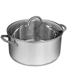 Pro Stainless Steel 10-Qt. Dutch Oven with Glass Lid