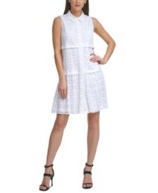 Tiered Lace Shirtdress