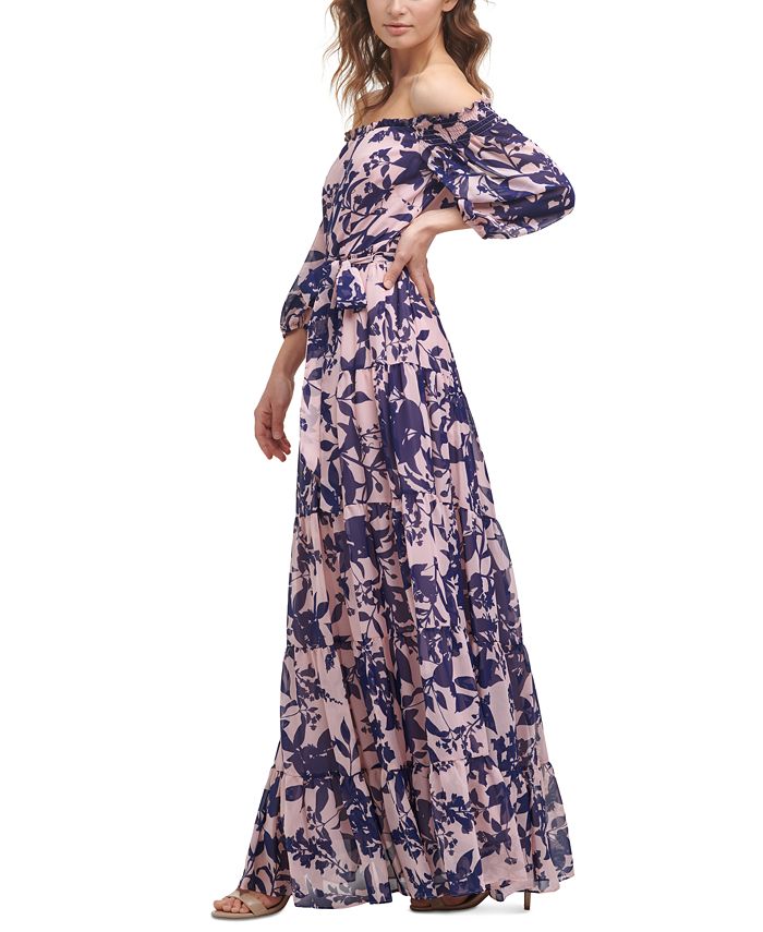 eliza j chiffon gown