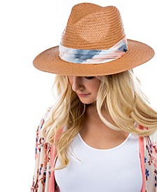 Women's Tie Dye Band Panama Hat