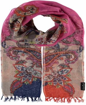 V Fraas Women's Colorblock Paisley Scarf In Pink