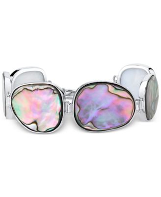 Macy's - Abalone Shell Link Toggle Bracelet in Sterling Silver