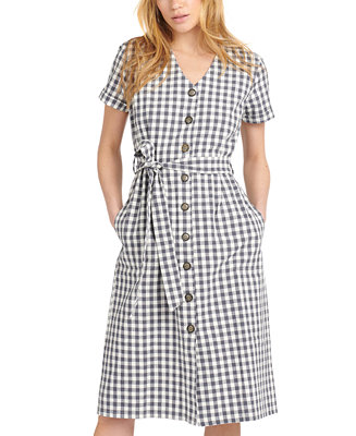 Barbour Peregrine Cotton Gingham Dress - Macy's