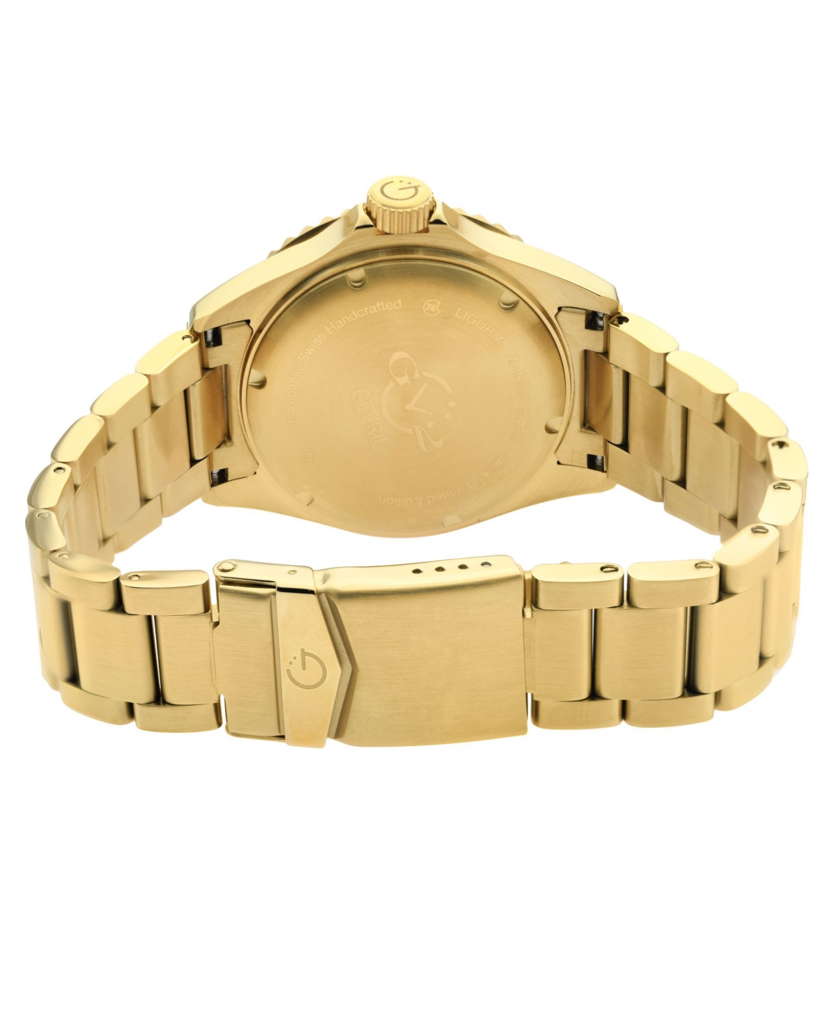 Gevril Men's Liguria Swiss Automatic Ion Plating Gold-Tone Stainless Steel Bracelet Watch 42mm - Gold-Tone