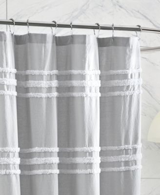 Chenille Stripe Shower Curtain, 72" x 72"