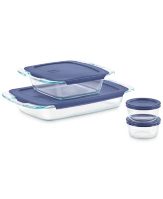 Pyrex - Food Storage Containers, 8 Piece Easy Grab Bake 'N Store Set