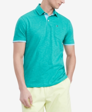Tommy Hilfiger Men's Custom-Fit Stillwater Textured Polo Shirt