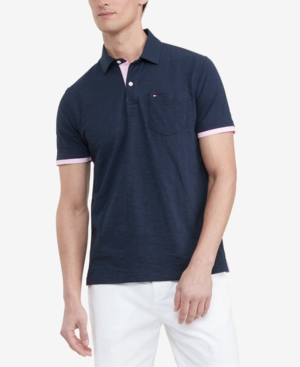 Tommy Hilfiger Men's Custom-Fit Stillwater Textured Polo Shirt