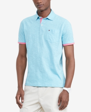 Tommy Hilfiger Men's Custom-Fit Stillwater Textured Polo Shirt