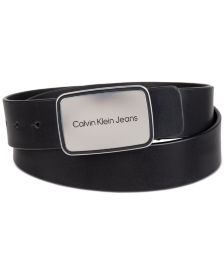 Men's CKJ Plaque Belt