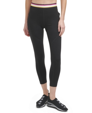 Dkny Sport Women's Multi-Stripe Elastic Leggings