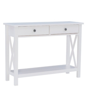 Linon Home Decor Daventry Console Table In Retro White