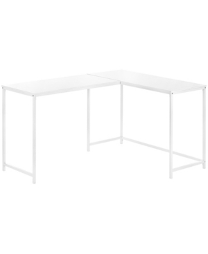 Monarch Specialties L-shaped Desk With Ample Work Space In White