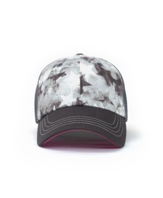 Graffiti Lady Women's Adjustable Snap Back Mesh Black and White Star Trucker Hat
