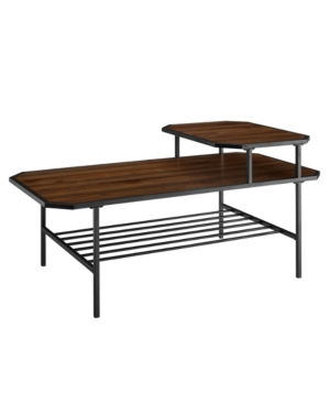 Tiered Metal and Wood Coffee Table