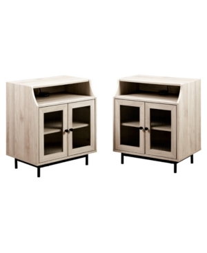 Nightstand with Usb Set of 2