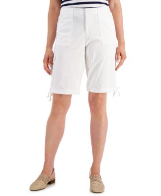 Karen Scott - Tie-Hem Twill Shorts