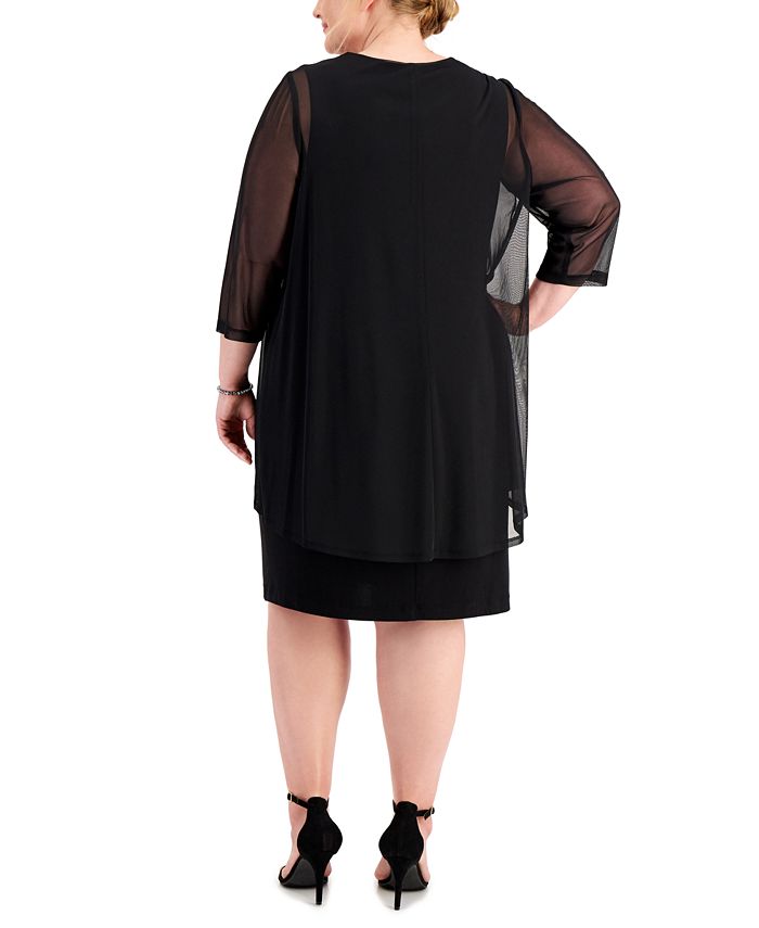 Long Chiffon Jacket with 3/4 Sleeves 855 main image 1