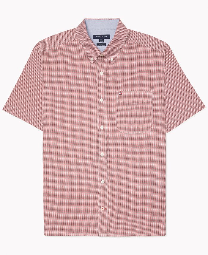 Tommy Hilfiger Men's CustomFit Seated Ike GeoPrint Shirt with Velcro