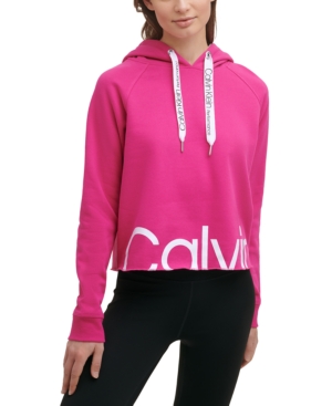 UPC 195046000913 product image for Calvin Klein Performance Women's Cropped Logo Hoodie | upcitemdb.com