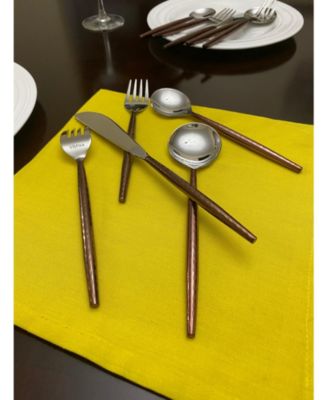 20 Piece Flatware Set, Service for 4 (Hammered Handle)