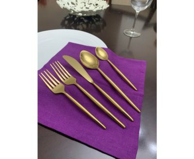 20 Piece Gold Flatware Set, Service for 4