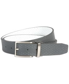 Men's Reversible Perforated Leather Belt, Created for Macy's 