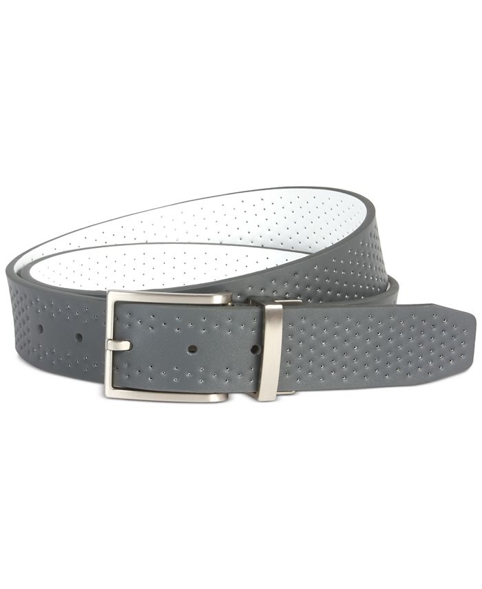 Nike Men's Reversible Perforated Leather Belt, Created for Macy's - Macy's