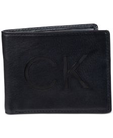 Men's CK Logo Inlay Slim Fold Wallet