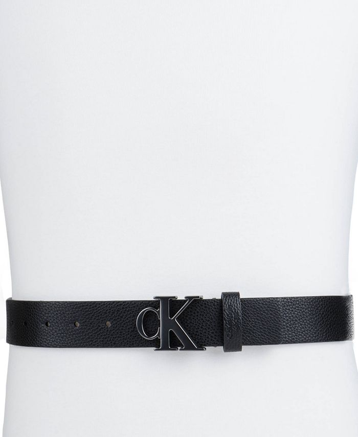 Calvin Klein Men's Logo Plaque Buckle Fashion Jean Belt - Macy's