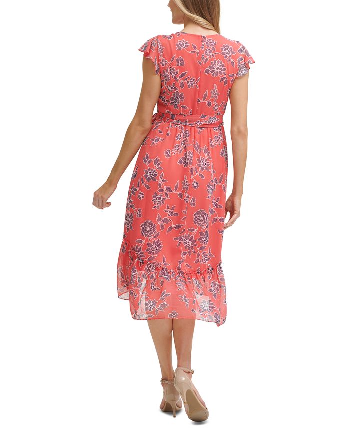 Jessica Howard Petite High-Low Printed Dress - Macy's