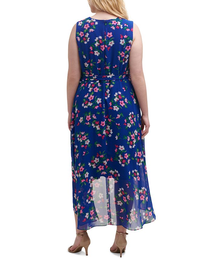 Jessica Howard Plus Size Printed High-Low Dress - Macy's