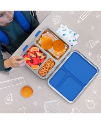 Kids Stainless Steel Leak-Resistant Lunch Box (Blue)