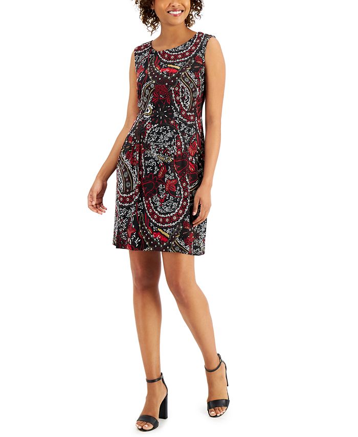 Connected Paisley Fit & Flare Dress Macy's