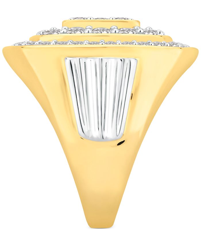 Macy's Men's Diamond Ring (4 ct. t.w.) in 10k Gold and White Gold Macy's